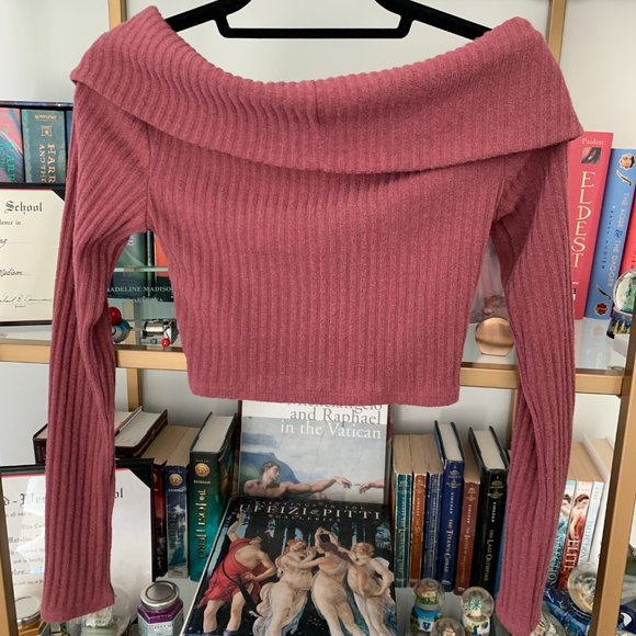 Wilfred Free Cropped Knit Off Shoulder Sweater - Picture 4 of 4